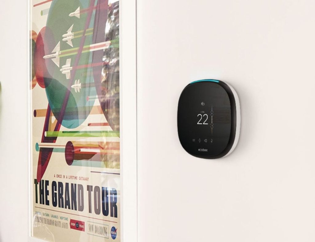 ecobee4 Sensor-Ruangan Alexa Thermostat "aria-dideskripsikan oleh =" gallery-14-357746
