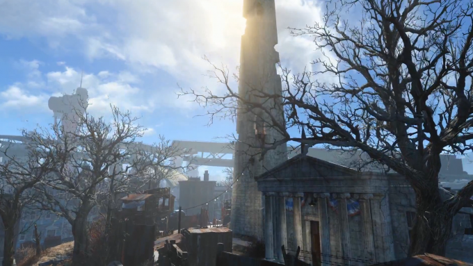 Fallout 4 tangkapan layar Bunker Hill Monument