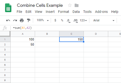 Cómo combinar celdas en hojas de cálculo de Google 2