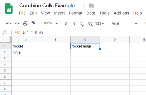Cómo combinar celdas en hojas de cálculo de Google 5