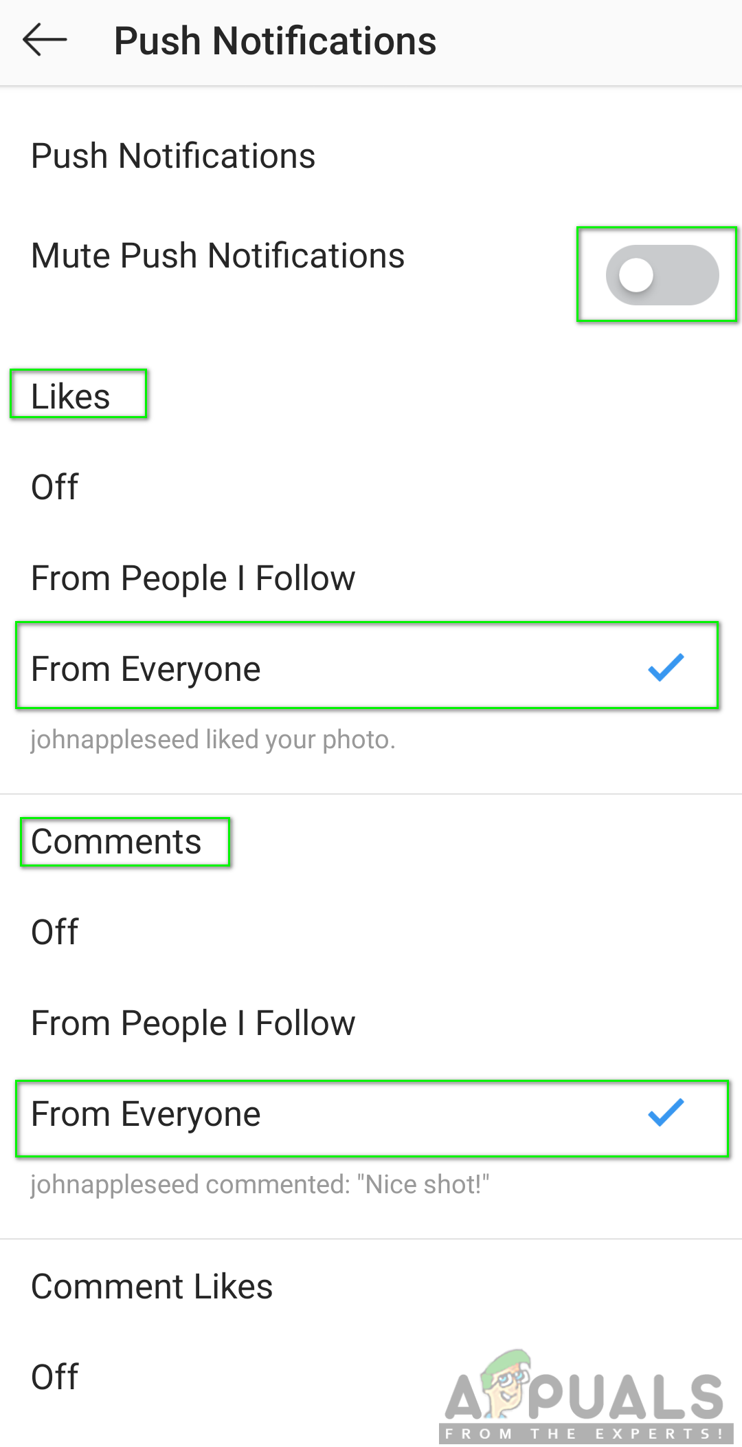 Como arreglar Instagram Las notificaciones no funcionan 3