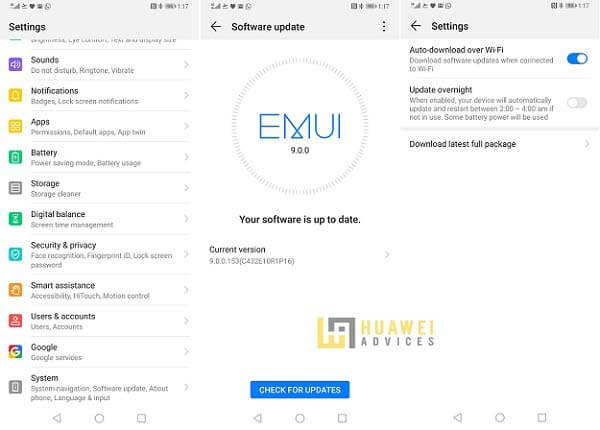 Cara Pembaruan Perangkat Lunak pada ponsel cerdas Huawei dan Honor saya | Peningkatan EMUI terbaru 1
