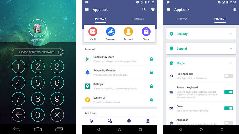 AppLock oleh DoMobile Lab adalah salah satu aplikasi keamanan terbaik untuk android