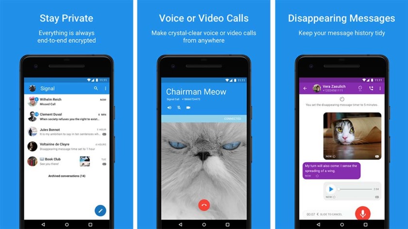Signal Private Messenger adalah salah satu aplikasi obrolan video terbaik untuk android