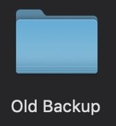 folder cadangan lama mencadangkan iPhone pada hard drive