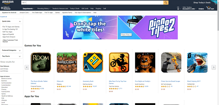 Amazon Halaman Web App Store