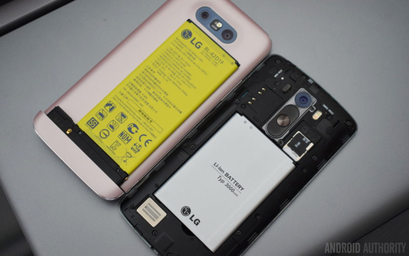 Avtagbart batteri från LG G5 och LG G4 "bredd =" 840 "höjd =" 525
