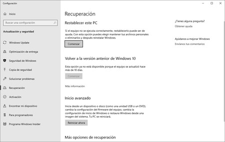 Setel ulang Windows 10