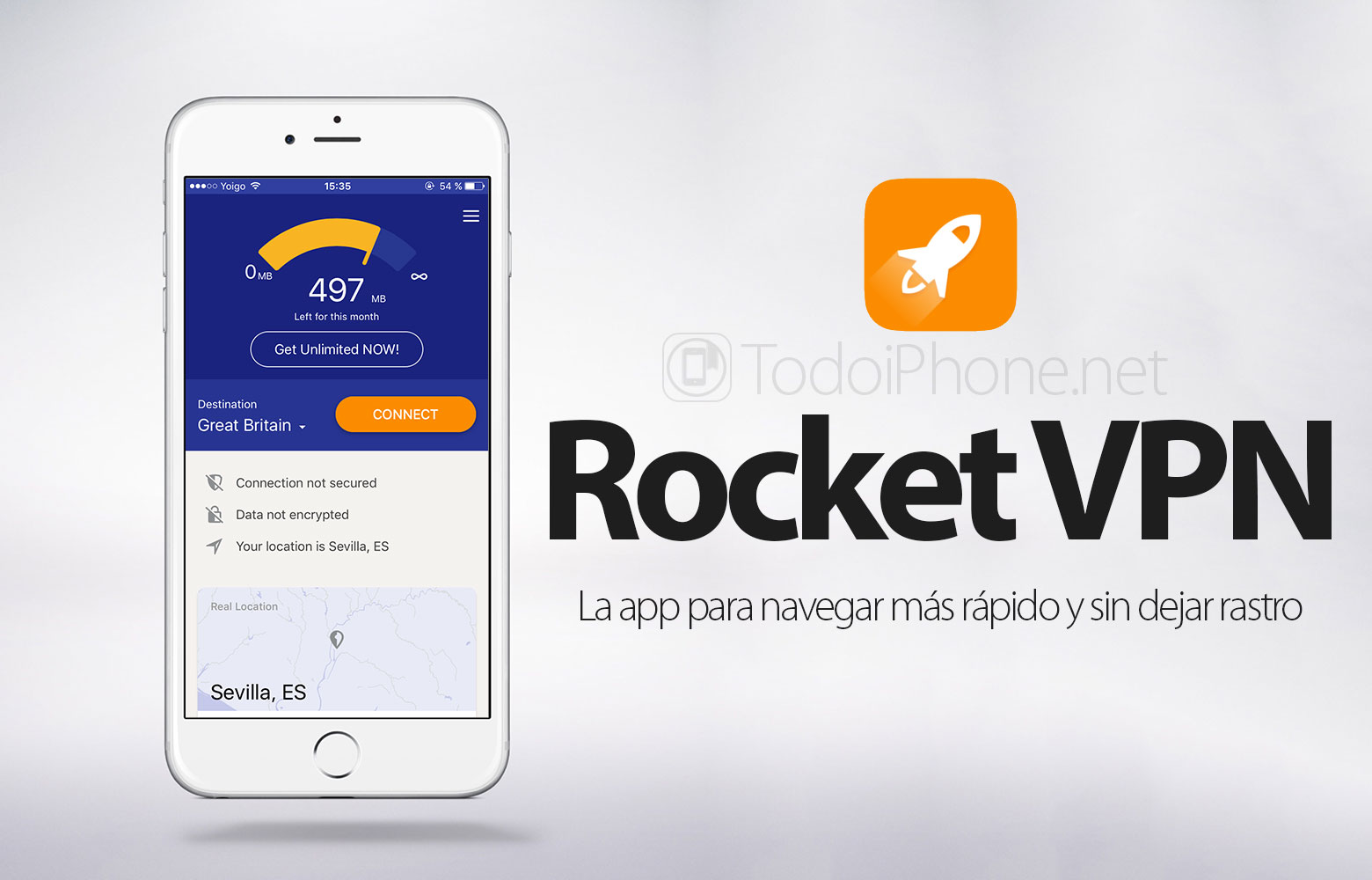 Rocket VPN, một ứng dụng để điều hướng nhanh hơn và không có dấu vết 2