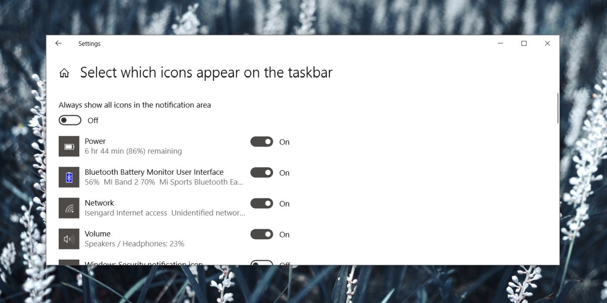 Cara menampilkan semua ikon baki di sistem Windows 10 3