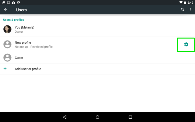 Profil terbatas untuk kontrol orang tua di Android3