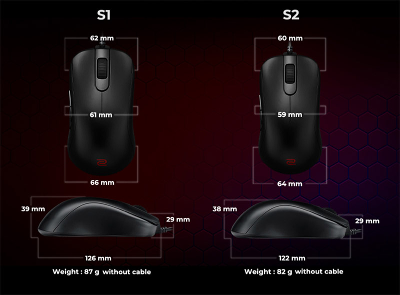 Seri Zowie S dirancang untuk gamer FPS yang menginginkan mouse kecil 1
