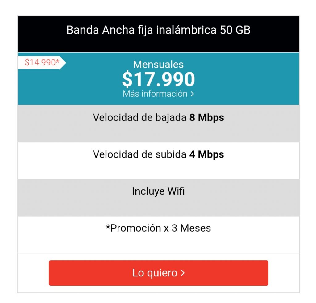 Broadband tetap nirkabel Claro Chile baru sekarang tersedia menggunakan pita 3.500 MHz 3
