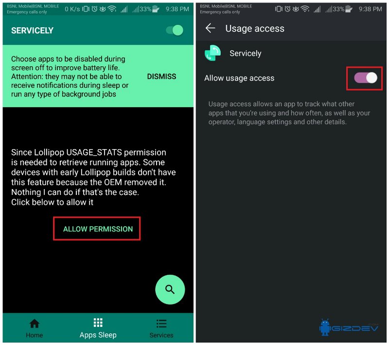Cara mengelola aplikasi latar belakang Android dengan Servic (Root) 2