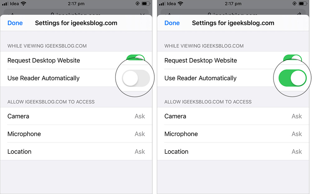 Aktifkan Tampilan Pembaca Otomatis di Aplikasi Safari iOS 13