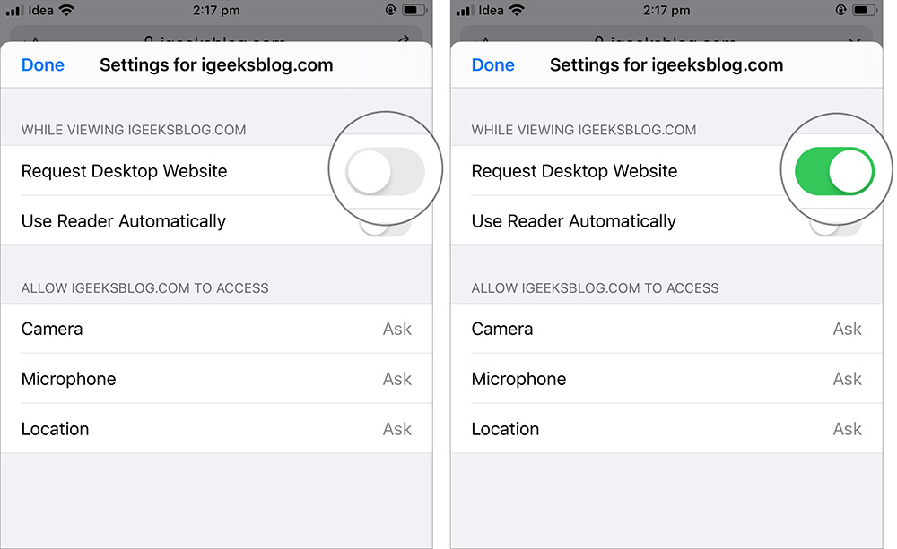 Aktifkan Permintaan Situs Web Desktop di Aplikasi Safari iOS 13