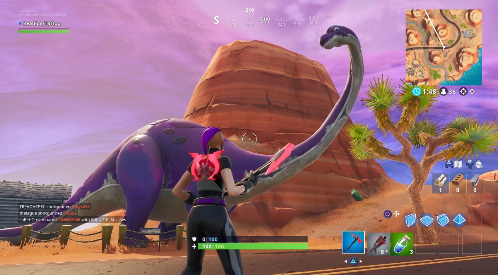 Fortnite: Kunjungi lokasi Durrr Burger Head, dinosaurus, dan kepala batu yang dilukis melayang 4