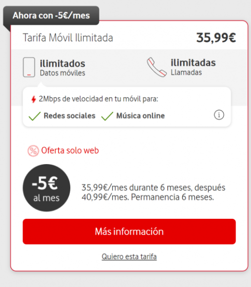 Image - Vodafone meluncurkan diskon untuk tarif tidak terbatas selama satu minggu