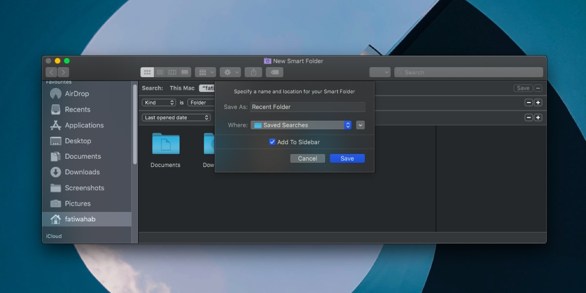 Cara menambahkan Folder Terbaru ke bilah samping Finder di macOS 3