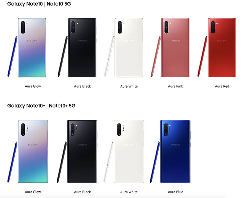 Samsung yeni bir tane sunuyor Galaxy Note        10 ve Note 10+ 1