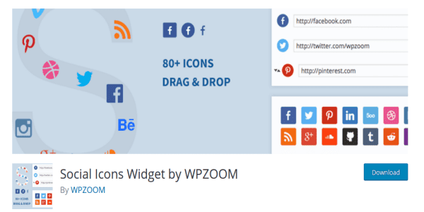 Widget Ikon Sosial oleh WPZOOM