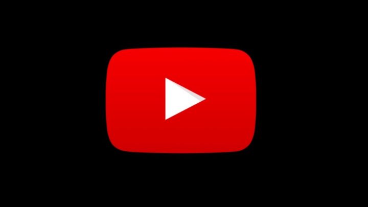 Logo YouTube dengan latar belakang hitam
