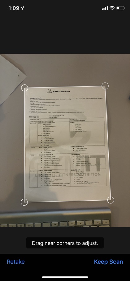 Сканирование документов iPad на Mac