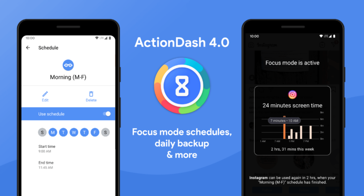 ActionDash diperbarui ke v4.0 dengan jadwal mode fokus, integrasi Action Launcher tambahan, dan banyak lagi