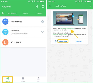 Transfer File Android Dengan AirDroid