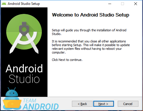 Instalar Android Studio - Asistente de configuración 1