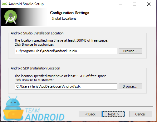 Instal Android Studio - Wizard Konfigurasi 4