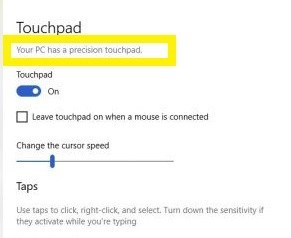 PC Anda memiliki touchpad presisi