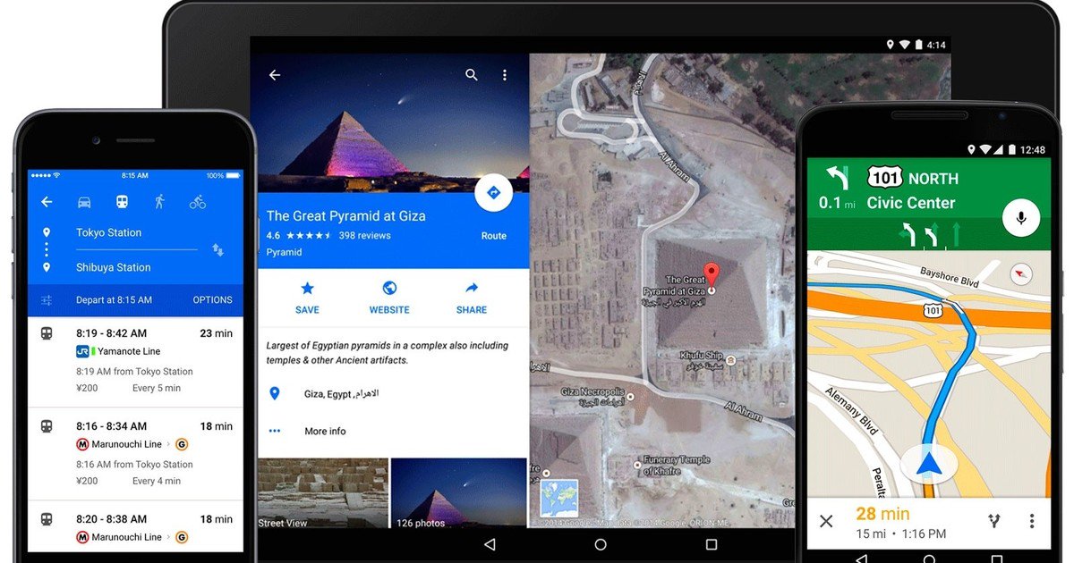 Google Maps mengubah desain dan sekarang menampilkan lebih banyak informasi di layar - 08/10/2019