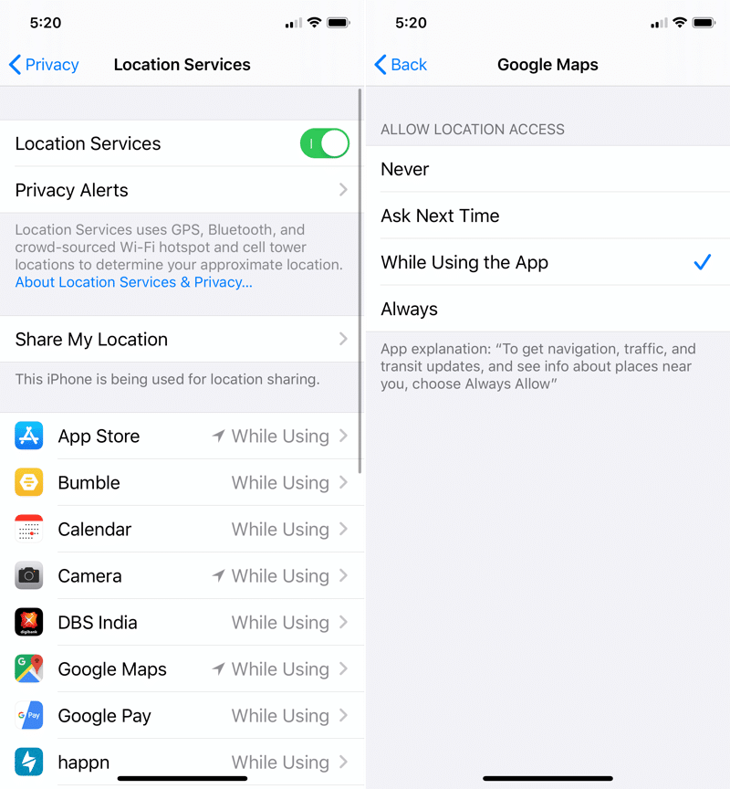 iOS 13: Cara Menonaktifkan Bluetooth dan Akses Lokasi untuk Aplikasi di iPhone 4