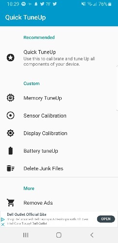Приложение для Android Fast TuneUp Calibration Sensor