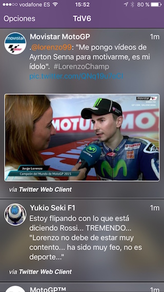 TdV6, F1, dan tweet motor sport di iPhone Anda 4