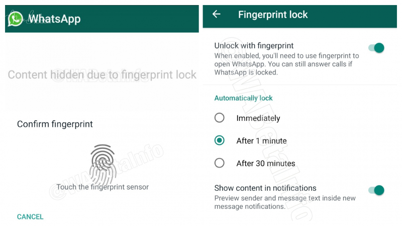 WhatsApp: Lebih aman melalui permintaan sidik jari