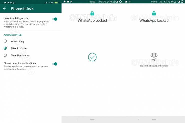 WhatsApp mulai menerapkan pemblokiran sidik jari 2