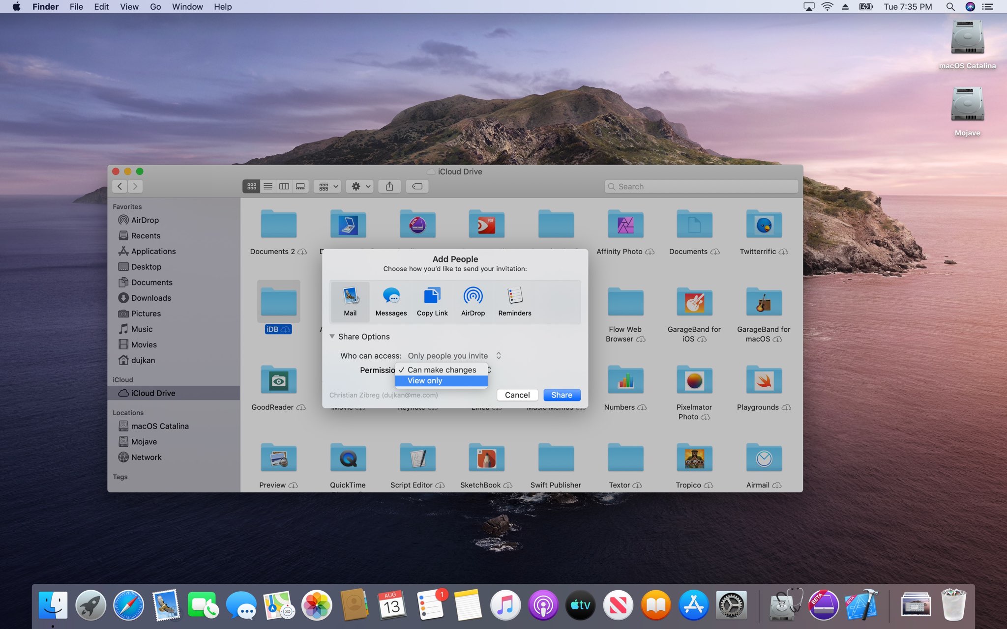 Bagikan folder iCloud - Opsi Mac 002