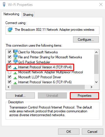 koneksi jaringan nirkabel tidak memiliki konfigurasi ip yang valid