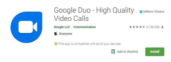 Cuộc gọi video Google Duo trên Android