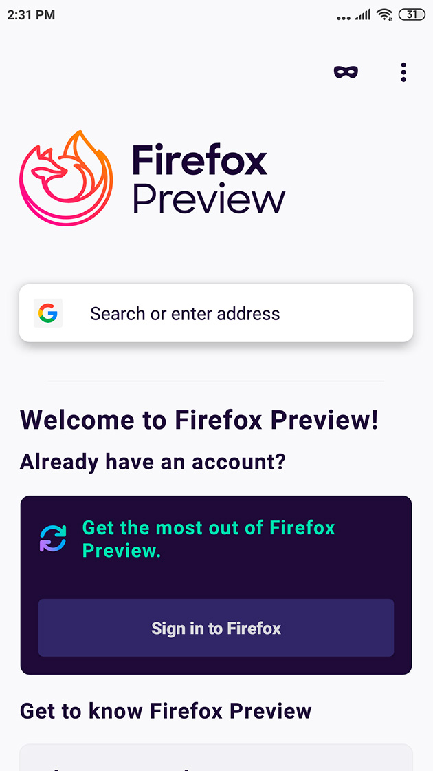 Pratinjau Firefox 