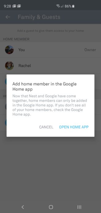 Google sekarang akan mengizinkan anggota rumah tangga mana pun untuk menghapusnya dari akun Nest 2 mereka sendiri