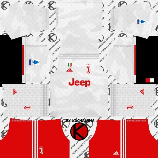 Kit pengunjung sepak bola liga impian Juventus