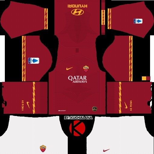 Paket kit Roma Dream League Soccer