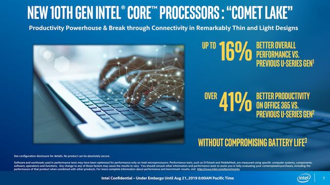 Intel Meluncurkan Comet Lake-U dan Comet Lake-Y: Hingga 6 Cores untuk Laptop Tipis & Ringan 7