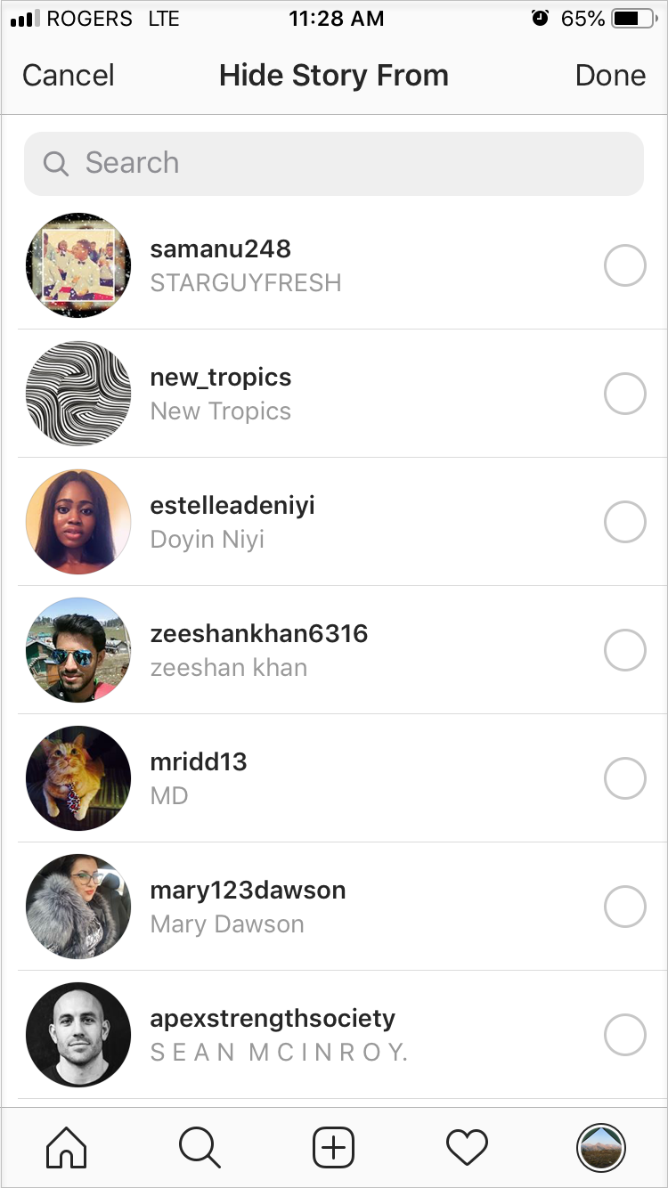 cara membisukan cerita di instagram