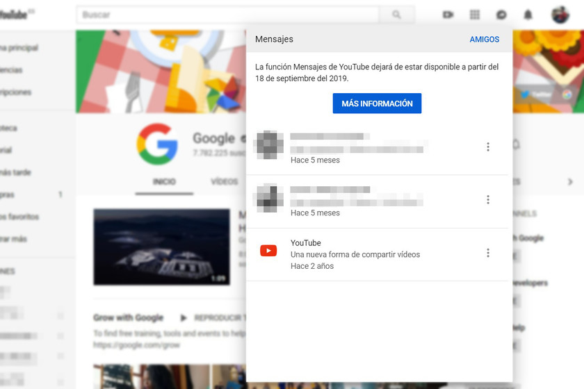 Google menutup layanan pesan ke-nya: pesan dari YouTube Mereka mengucapkan selamat tinggal pada bulan September