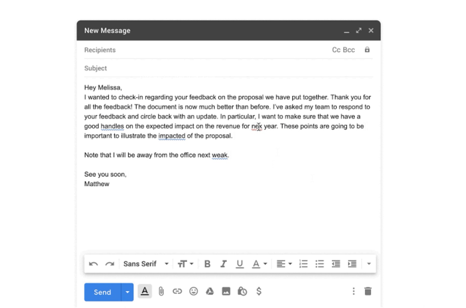 Pengguna G Suite sekarang mendapatkan koreksi-otomatis, mengetik saran di Gmail