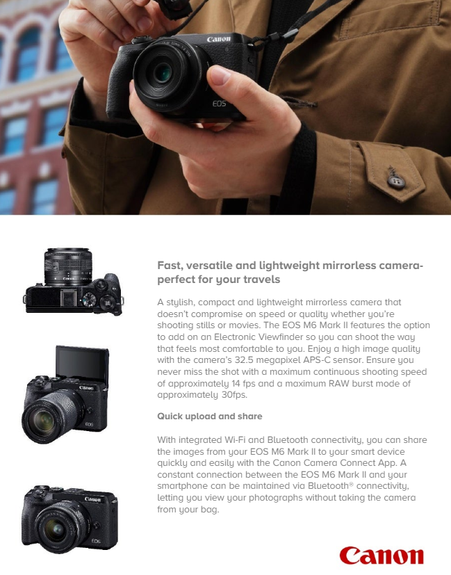 Chi tiết tài liệu quảng cáo trực tuyến về rò rỉ Canon EOS M6 Mark II và EOS 90D 1